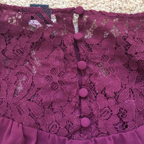 TORRID size 2X dark wine lace long sleeve top - Picture 9 of 9